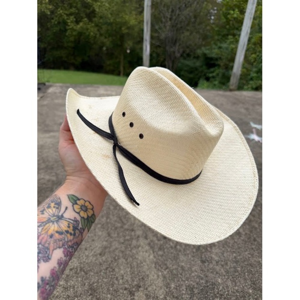 Western Cowboy Twister Straw Hat Large Cream Cattleman DWP990722 2N4